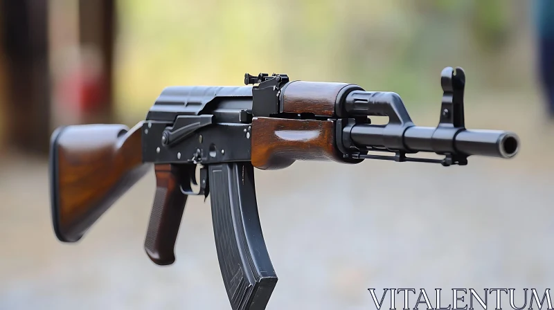 Close-Up of an AK-47 Rifle AI Image