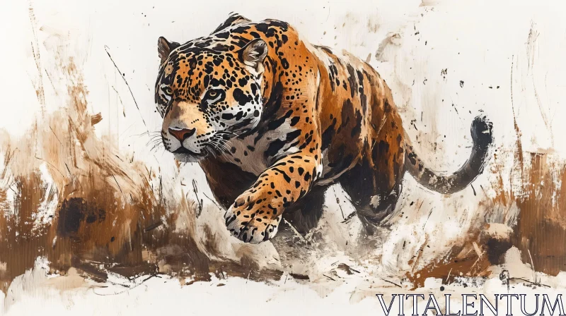 Jaguar Art Illustration AI Image