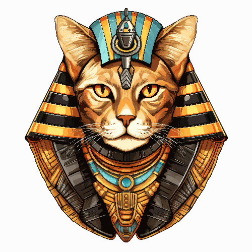 Ancient Egyptian Cat - Digital Artwork POD Design