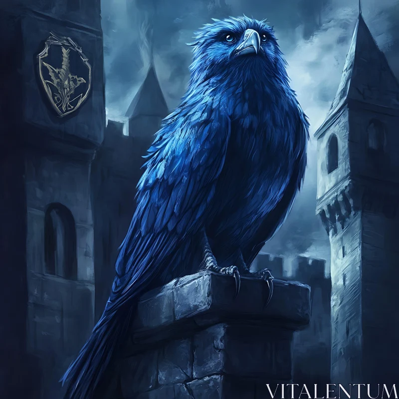 AI ART Fantasy Bird Castle Illustration