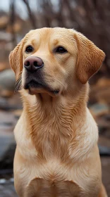 Wet Labrador Retriever Image