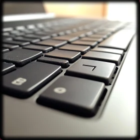 Detailed Black Keyboard Image