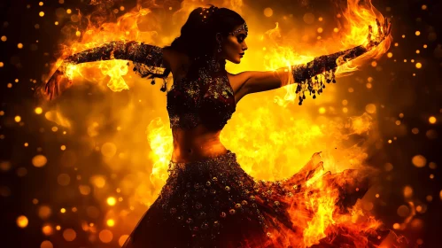 Energized Dance in Flames