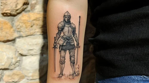 Armored Warrior Tattoo Design