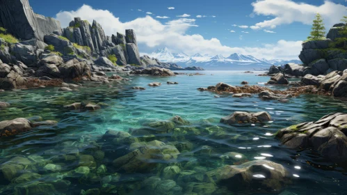 Serene Oceanic Vistas: A Tranquil Escape in Realist Detail