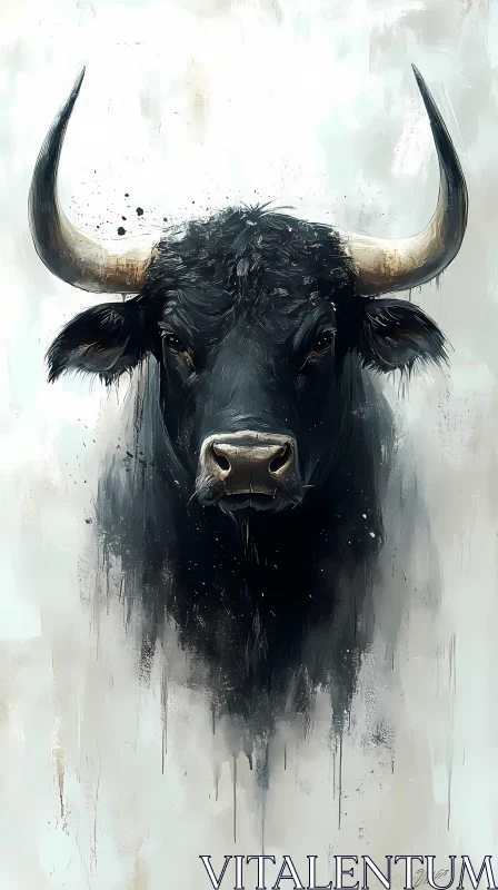 Powerful Bull Artistry AI Image