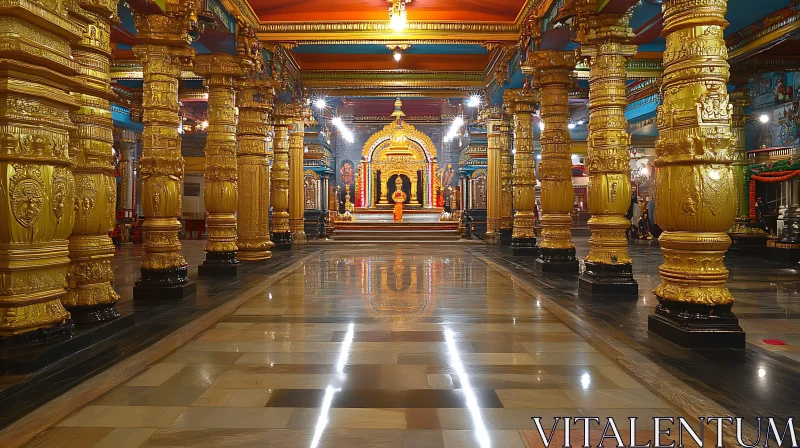 Golden Temple Interior AI Image