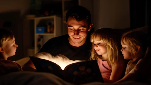 Family Reading Time: A Nighttime Story