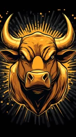 Radiant Bull with Golden Horns