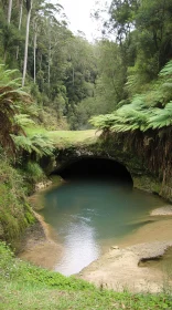 Peaceful Forest Pool Amidst Lush Greenery