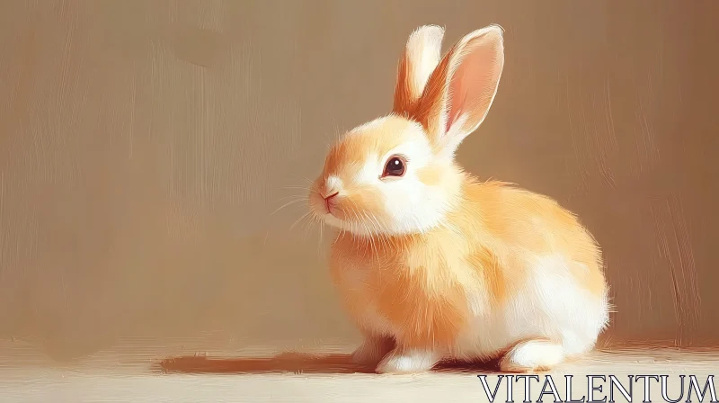 Adorable Bunny in Soft Light AI Image