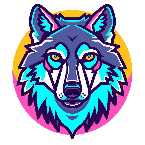 POD Design Colorful Wolf Art Shirt Print