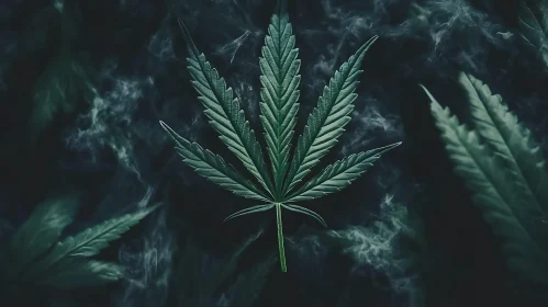 Green Leaf in Smoky Haze