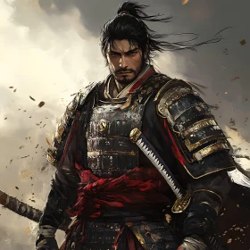 Stoic Samurai Digital Painting