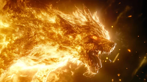 Flaming Wolf of the Abyss