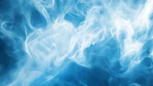 Serene Blue and White Smoke Patterns