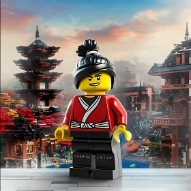 Samurai Lego Toy Asian Scene