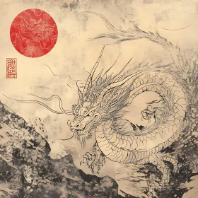 Mythical Dragon Art with Asian Influence