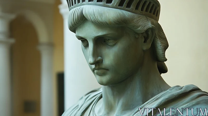 AI ART Liberty's Gaze: A Statue of Liberty Portrait