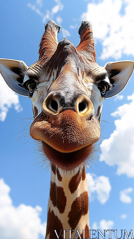 AI ART Giraffe's Curious Look