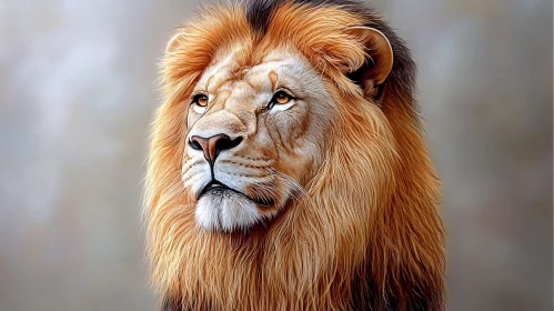 Regal Lion Portrait