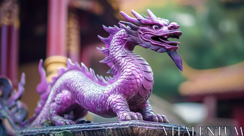 Intricate Dragon Statue AI Image