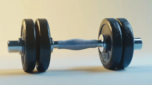 Monochrome Dumbbell Close-Up