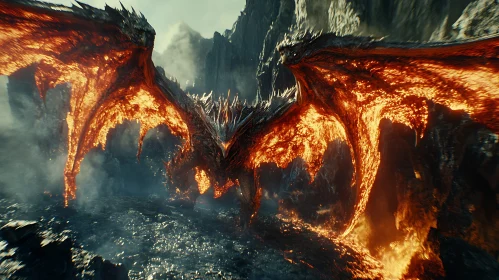 Dragon with Wings of Fire