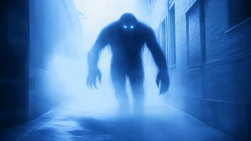 Alley Monster in Blue Mist