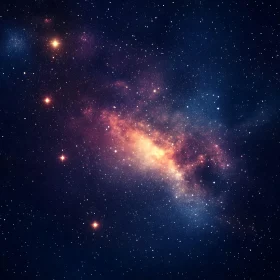 Cosmic Radiance: A Nebula's Starry Embrace
