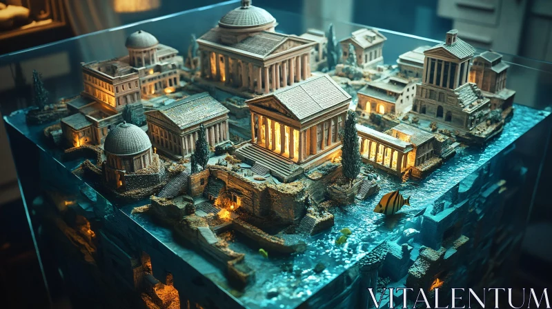 AI ART Encased Ancient Architecture