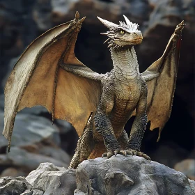 Dragon on Rocks