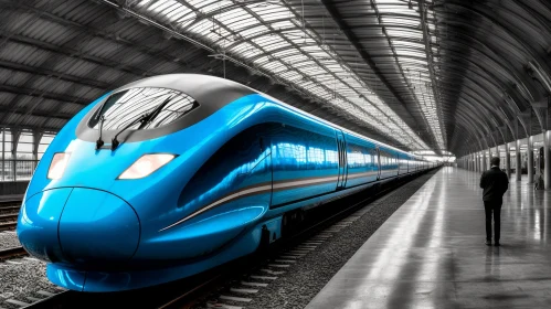 Blue Train in a Station: Futuristic Architecture and Raw Energy