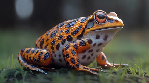 Colorful Frog in Nature