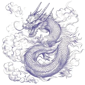 Mythical Dragon Sketch