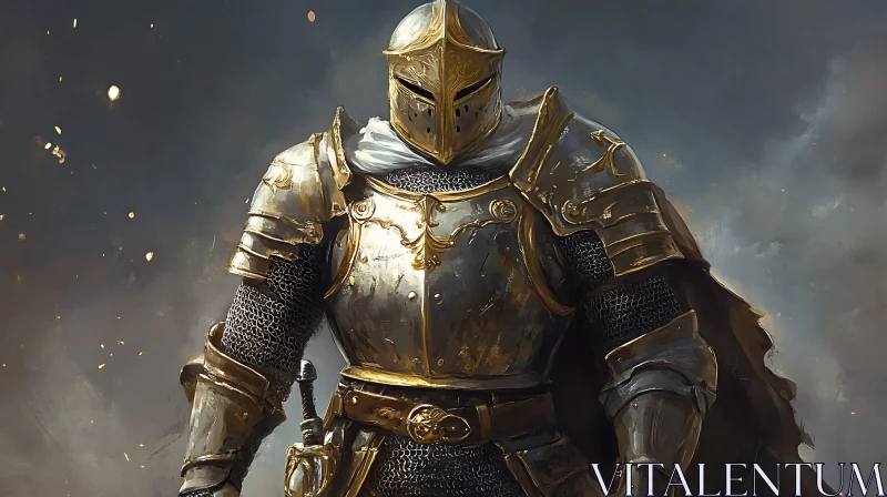 Armored Knight Ready for Battle AI Image