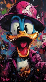 Colorful Duck Graffiti