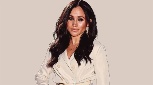 Meghan Markle's Elegance Captured in a Portrait
