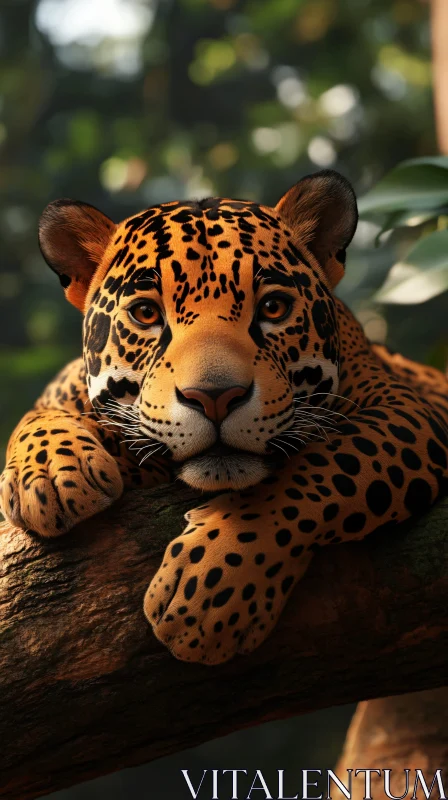 AI ART Jaguar in its Jungle Habitat