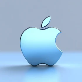 Sleek Blue Apple Logo