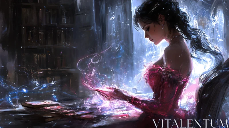 AI ART Mystical Woman and Magic Spell