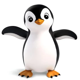 Cheerful Penguin Character Design