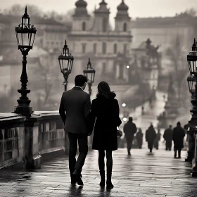 City Romance: A Couple's Stroll