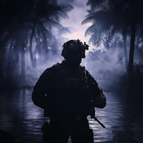 Mysterious Soldier in the Night