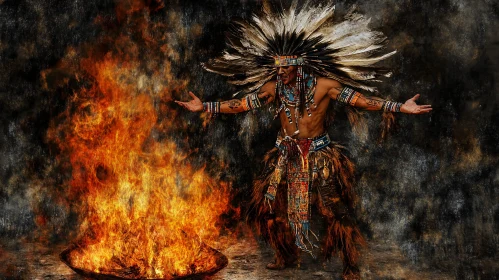 Tribal Ceremony with Fire