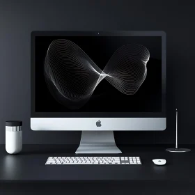 Contemporary Workspace with Sleek Monitor