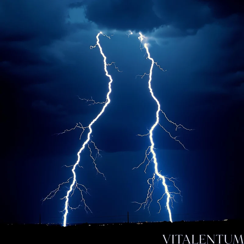 AI ART Electric Sky: Lightning Storm Image