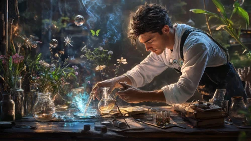 Vintage Alchemist at Work