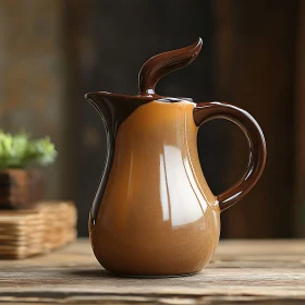 Brown Glazed Pitcher Still Life