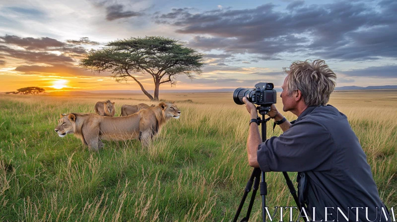 AI ART Savanna Lions Captured on Camera